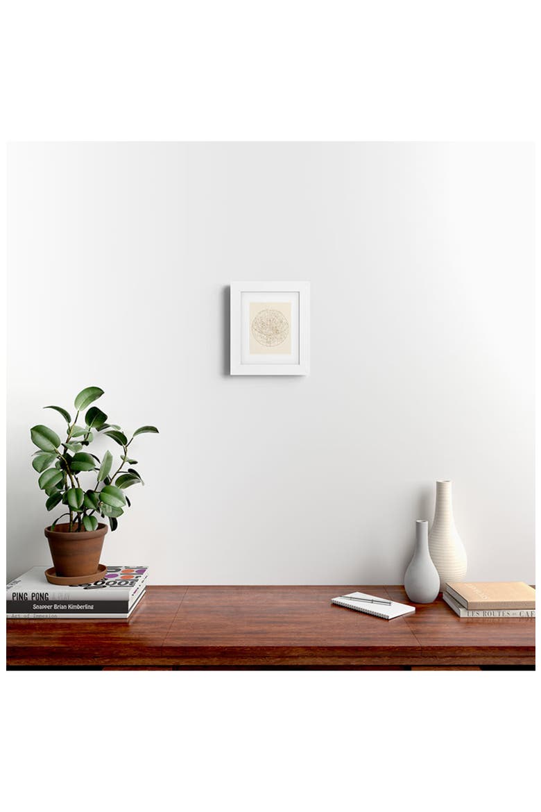Visible Heavens Framed Art Print, Alternate, color, GOLD