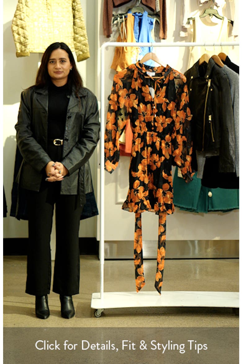Lost + Wander Golden Rendezvous Floral Print Long Sleeve Minidress ...