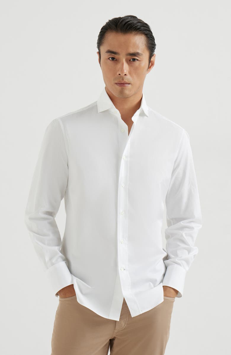 Brunello Cucinelli Twill shirt, Alternate, color, White