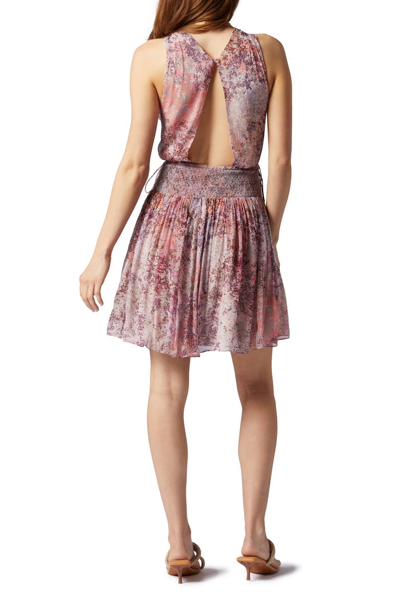 Thya Print Silk Minidress, Alternate, color, TAUPE GRAY MULTI