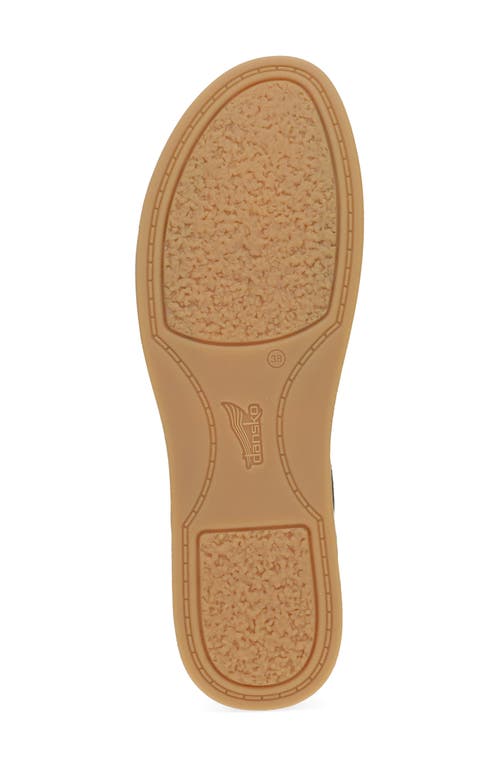Dansko Cass Ankle Strap Peep Toe Wedge Sandal In Sage Milled Nubuck