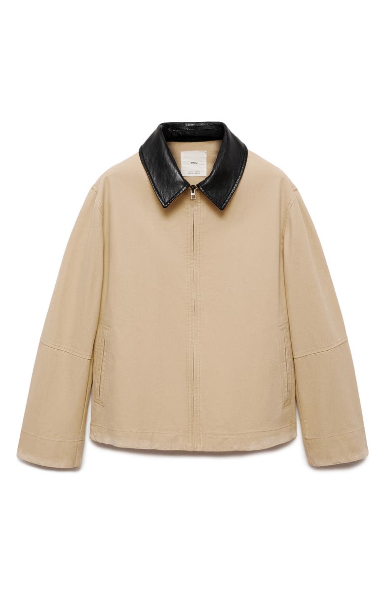 MANGO Contrast Collar Shirt Jacket, Main, color, 