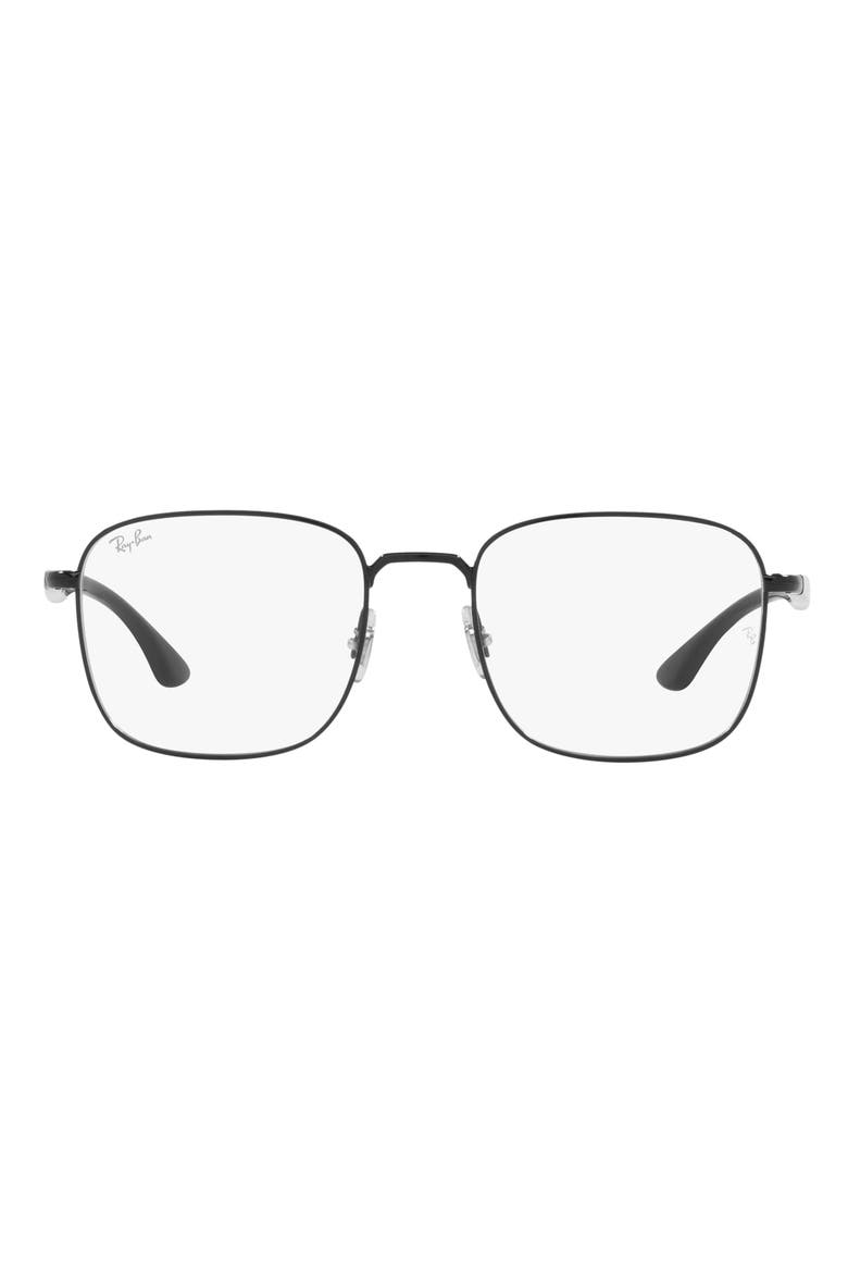 RX6469 50mm Square Optical Glasses, Main, color, BLACK