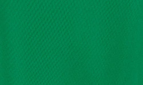 Bebe High Low Mesh Dress In Green