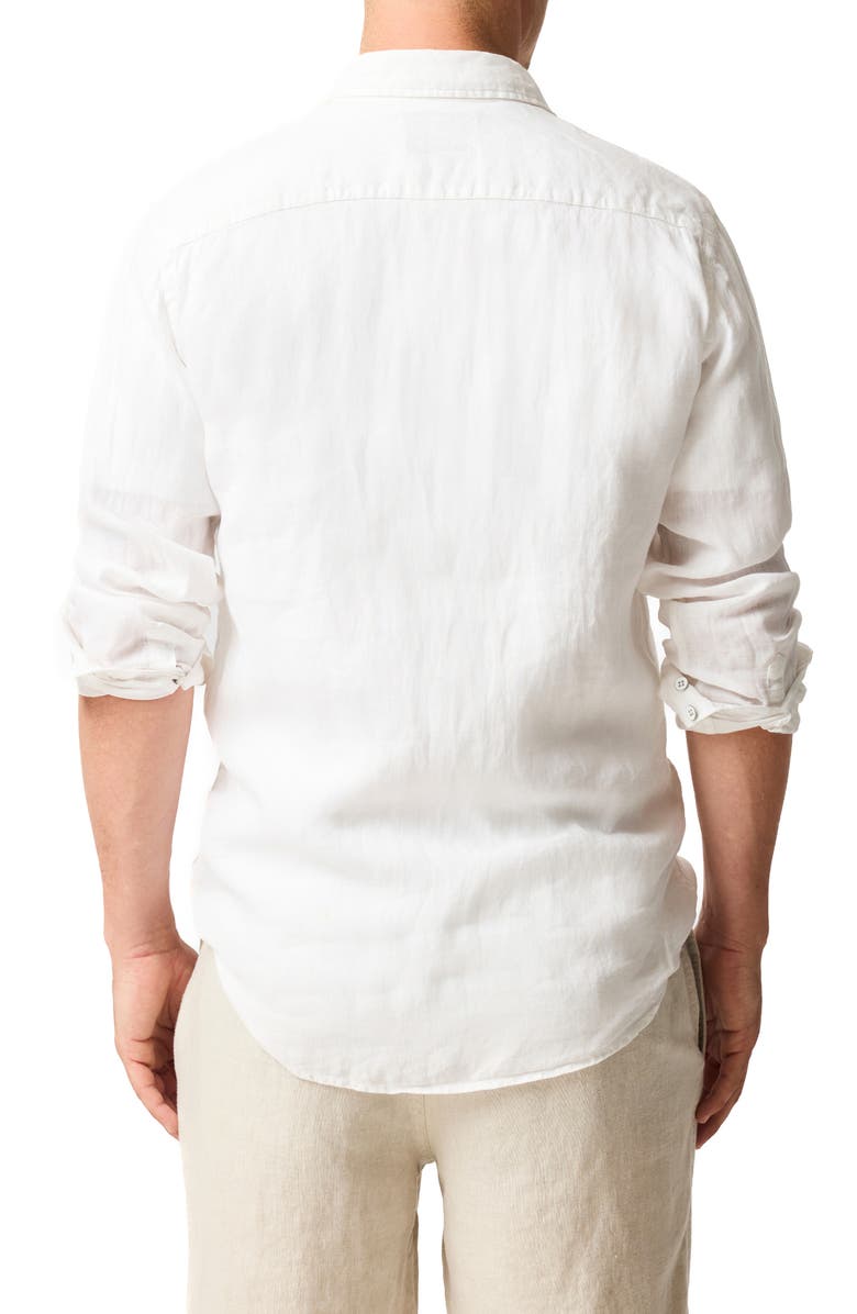 Rodd & Gunn Coromandel Button-Up Linen Shirt, Alternate, color, Snow