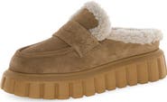 Voile Blanche Grenelle Genuine Shearling Platform Mule