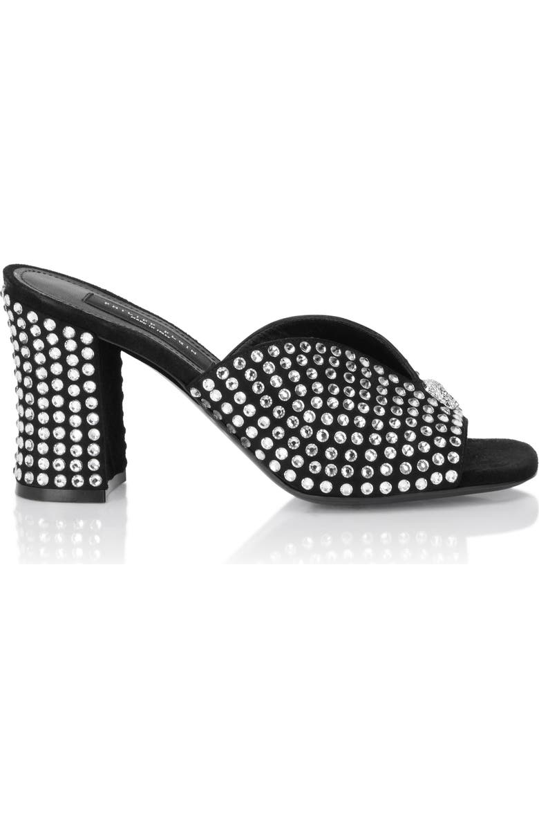 PHILIPP PLEIN Suede Platform Sandals Strass Women, Alternate, color, Black
