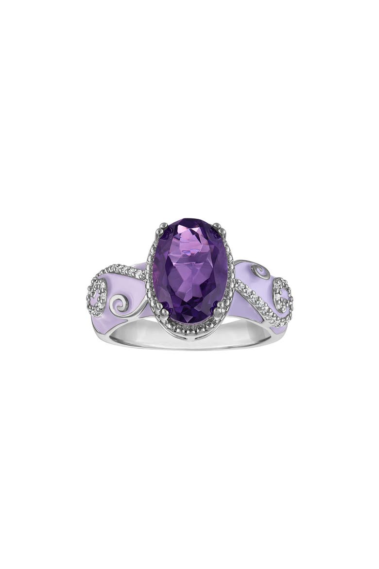 Amethyst Enamel Statement Ring, Main, color, YELLOW