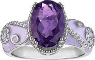 FZN Amethyst Enamel Statement Ring