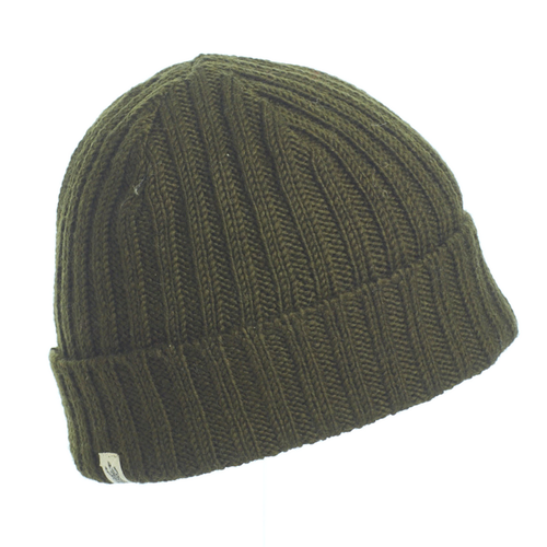 Nirvanna Designs Clyde Rib Fold Cap In Olive