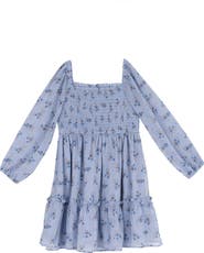 Rare Editions Kids' Lurex Chiffon Tiered Dress