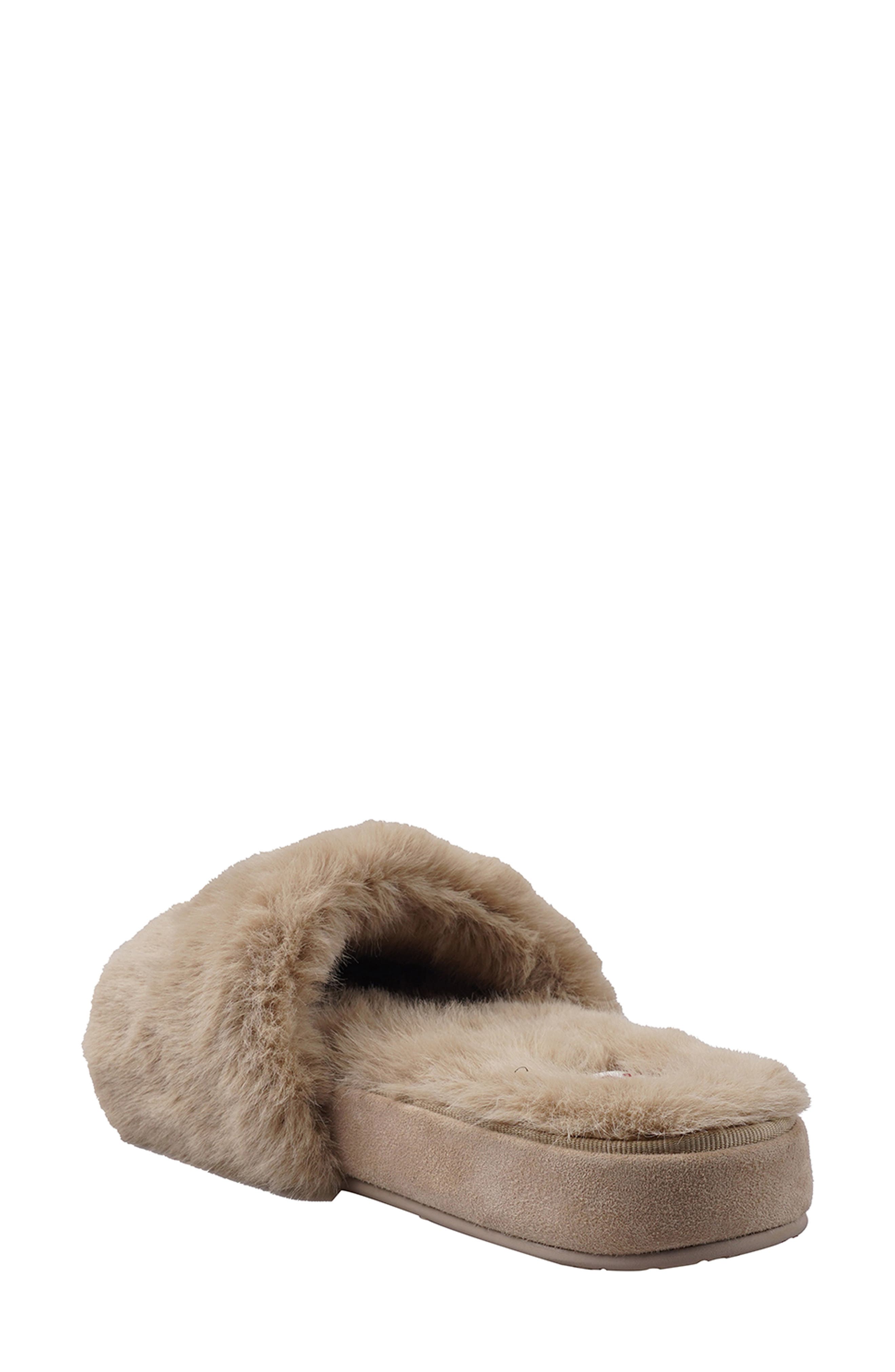 Macklin Faux Fur Slipper, Alternate, color, NATFX