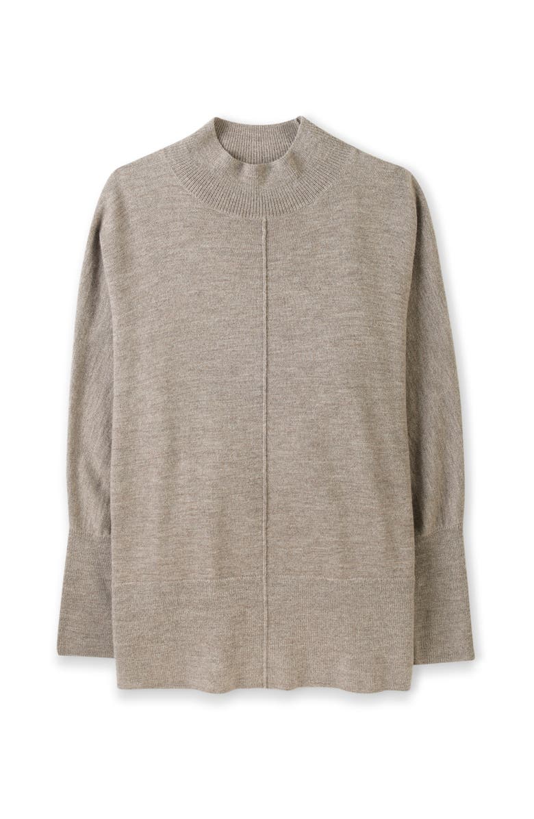 Celtic & Co. Drape Funnel Neck Sweater, Alternate, color, Undyed Biscuit