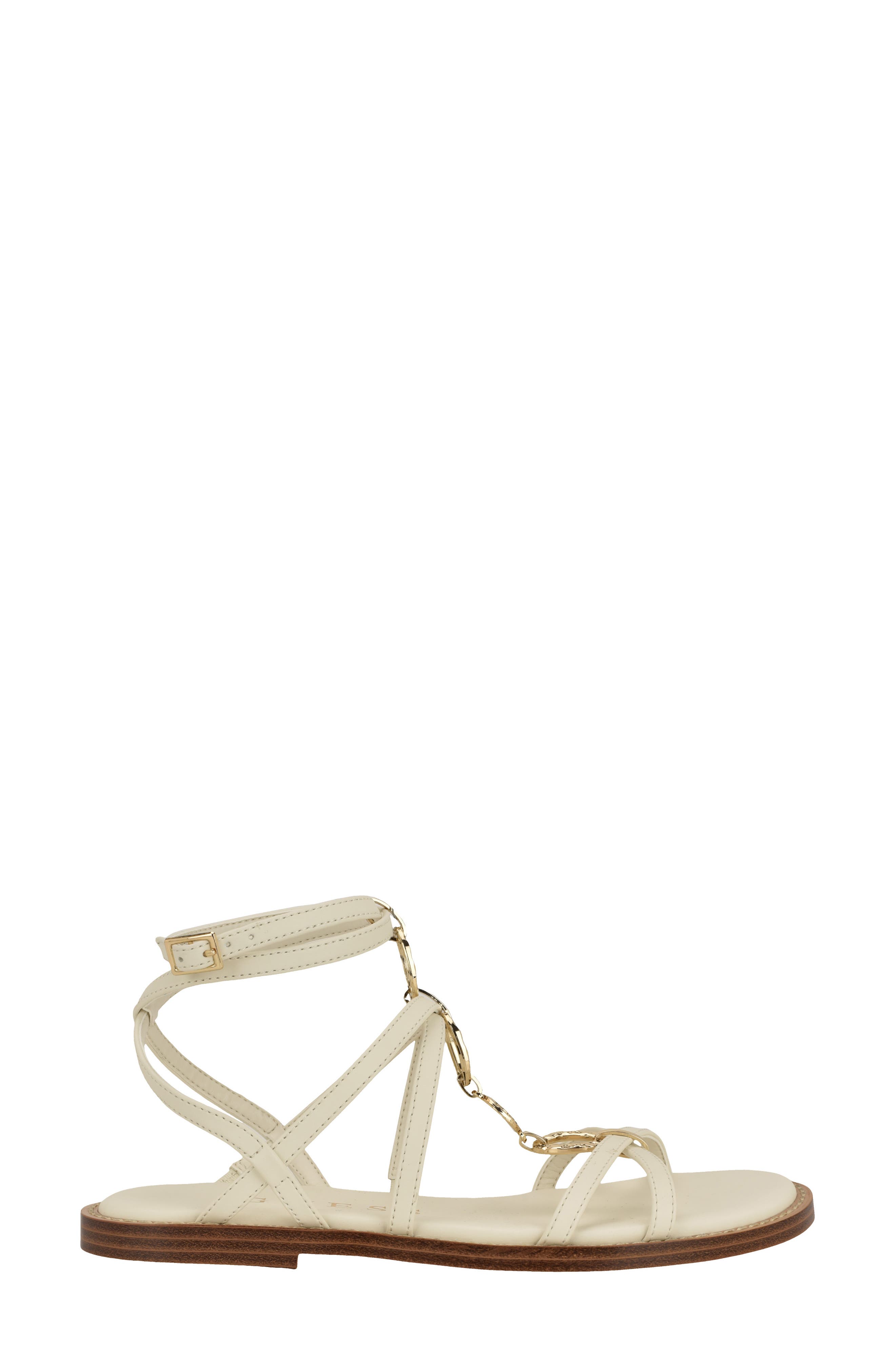 Grunge Strappy Sandal, Alternate, color, IVORY 150
