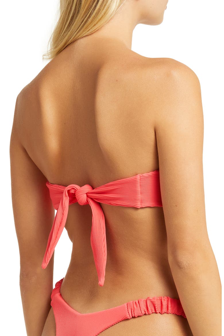 Strapless O-Ring Bikini Top, Alternate, color, WATERMELON