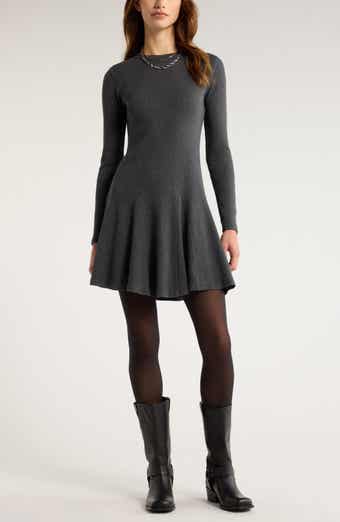 Treasure & Bond Long Sleeve Fit & Flare Minidress