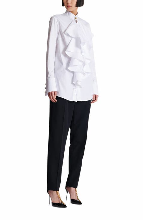Ruffled Poplin Shirt