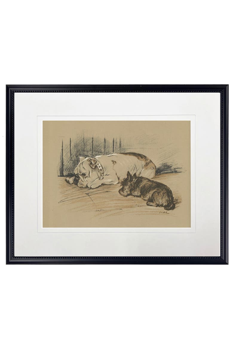 Sketched Dogs Print in Black Frame, Main, color, Multi