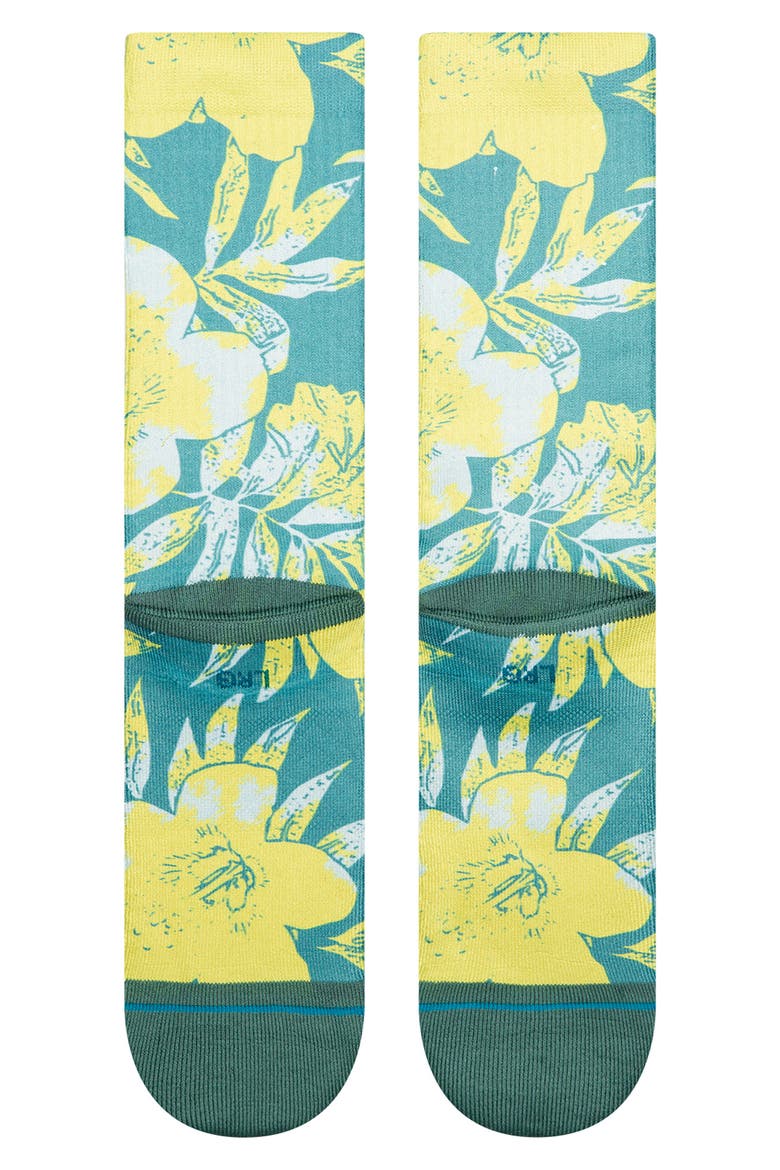 Lihue Crew Socks, Alternate, color, GREEN