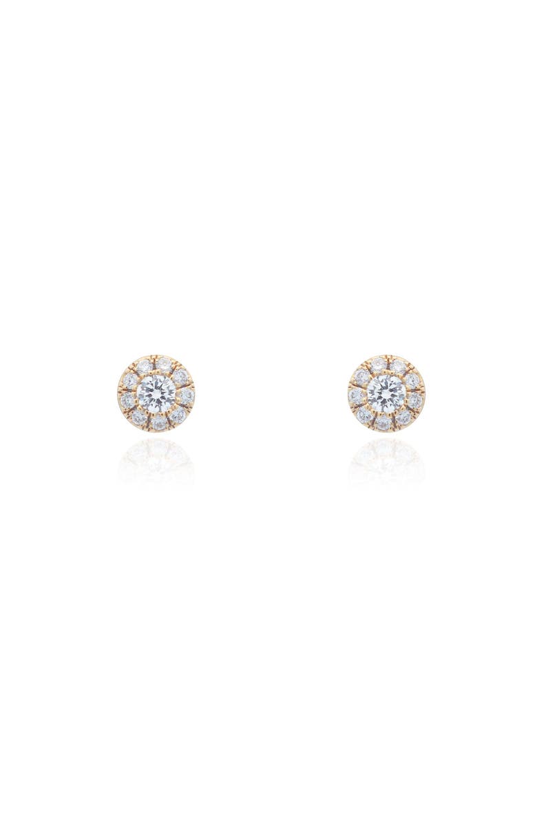 The Lovery Fine Jewelry Round Diamond Halo Stud Earrings, Alternate, color, 