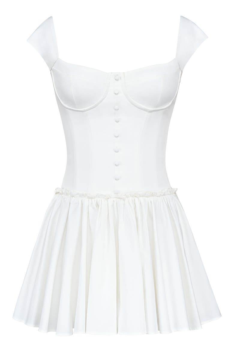 Kaia Cotton Minidress, Alternate, color, WHITE