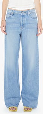 MOTHER The Rerun Zip Sneak Wide Leg Jeans