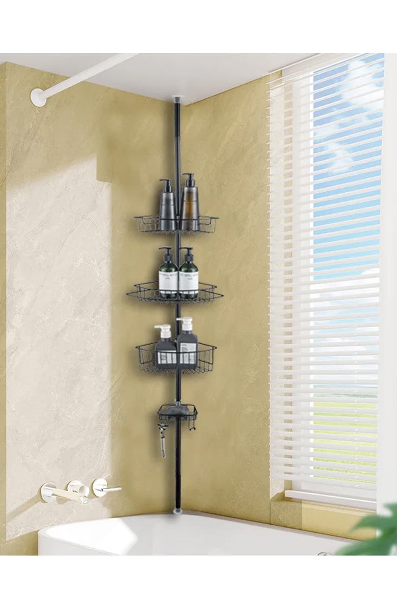 J AND V TEXTILES Rustproof Corner Shower Caddy, Alternate, color, 