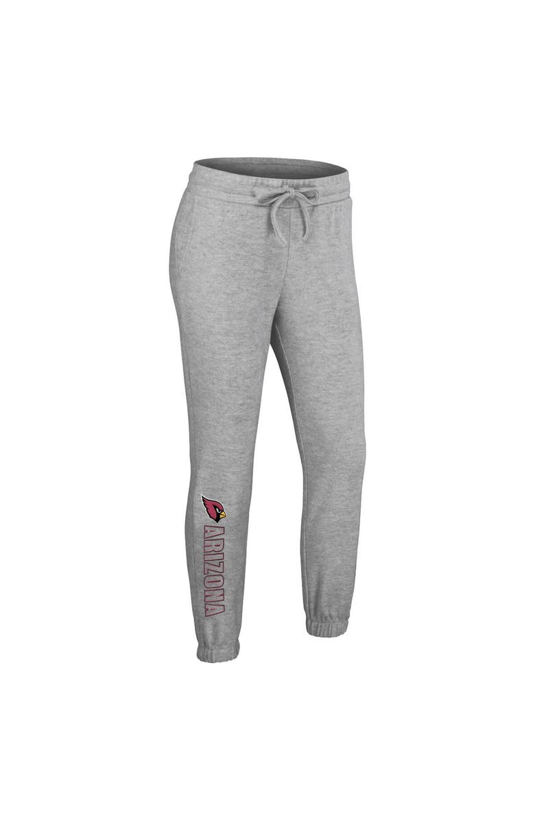 WEAR by Erin Andrews Women's WEAR by Erin Andrews Heather Gray Arizona Cardinals Knit Long Sleeve Tri-Blend T-Shirt & Pants Sleep Set, Alternate, color, Heather Gray
