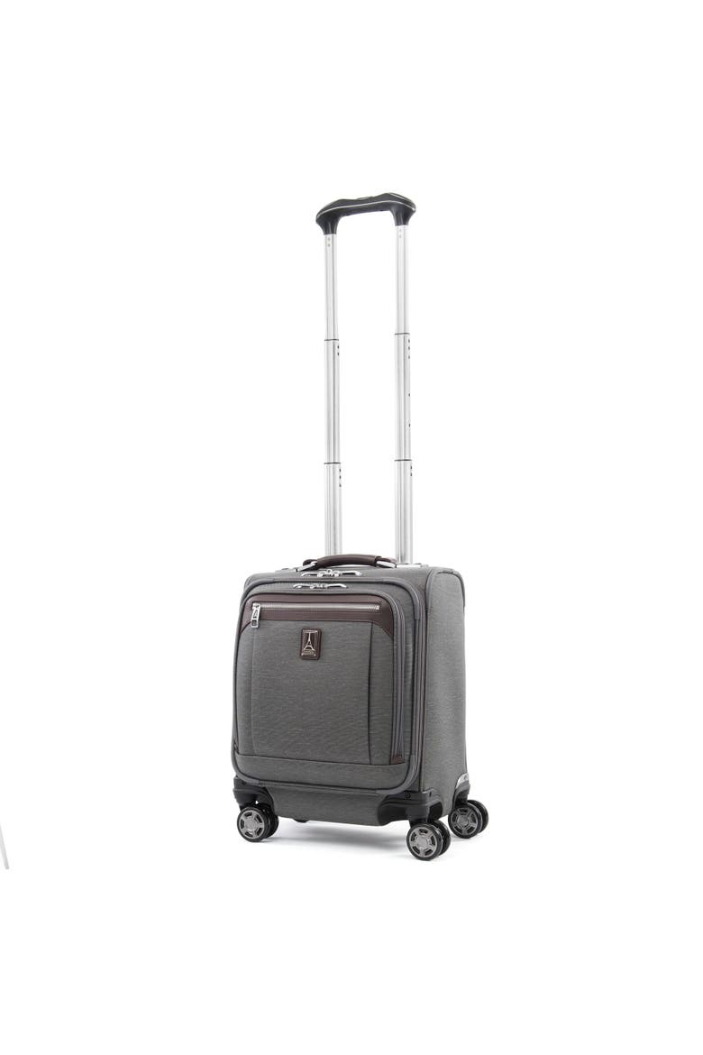 Platinum Elite 16" Underseat Spinner Tote Bag with USB Port, Alternate, color, Vintage Grey