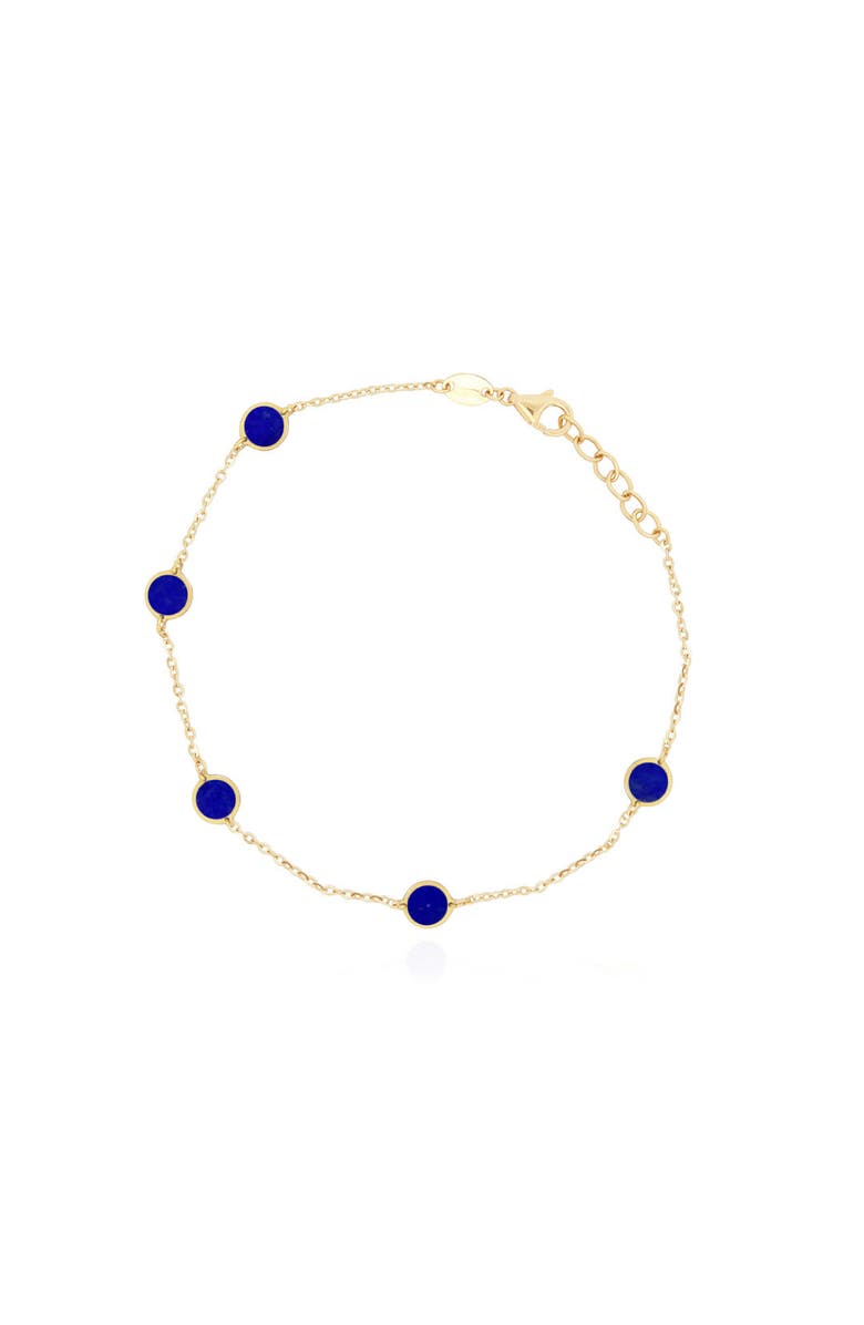 The Lovery Fine Jewelry Lapis Bubble Chain Bracelet, Main, color, Lapis