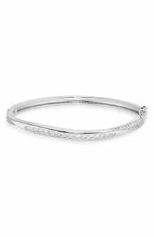 NORDSTROM RACK Cubic Zirconia Wavy Bangle Bracelet