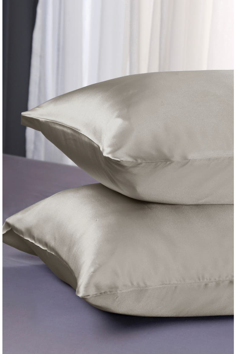 Pure Mulberry Silk Terse Envelope Luxury Pillowcase, Alternate, color, Grey