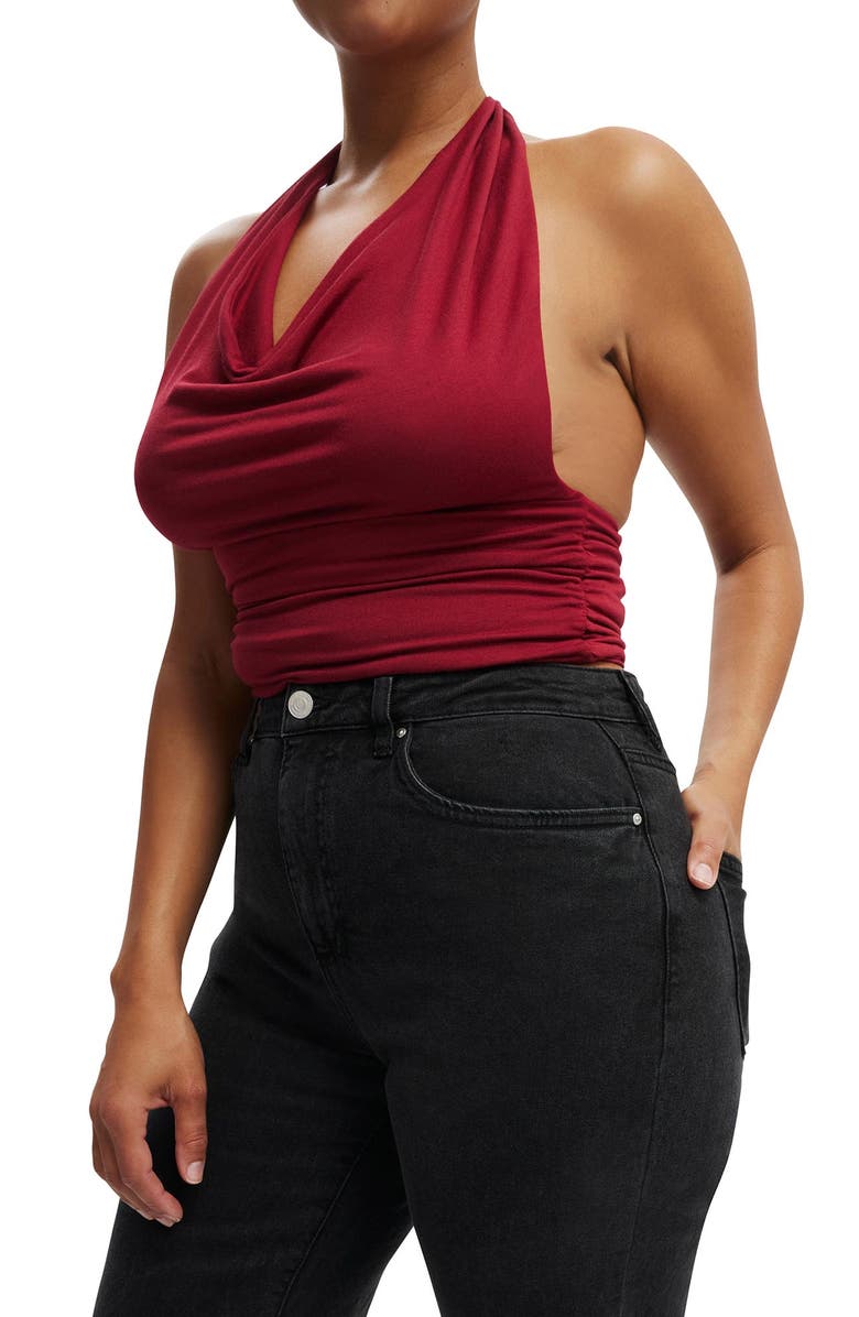 Cotton On Women's Curvy Stretch Wide Jean, Alternate, color, Graphite Black