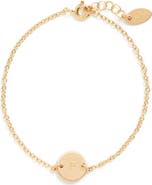 Nashelle Initial Mini Disc Bracelet
