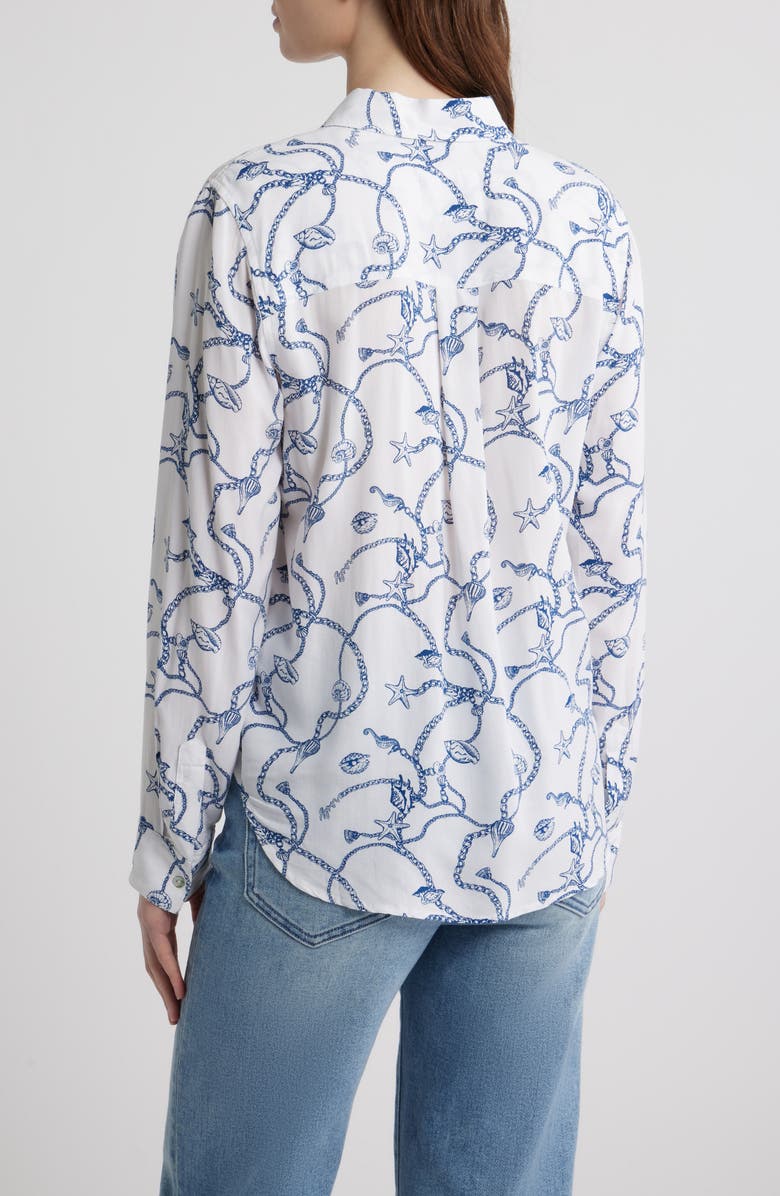 Rails Josephine Seashell Chain Print Button-Up Shirt, Alternate, color, Nautical Chains