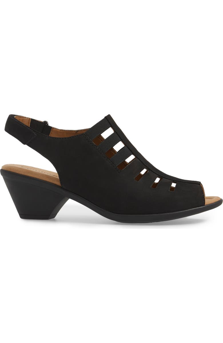 Comfortiva Faye Sandal, Alternate, color, Black Nubuck Leather