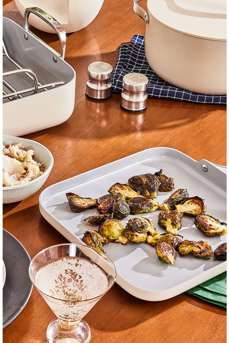 5-Piece Ceramic Nonstick Cookware Set, Alternate, color, CREAM