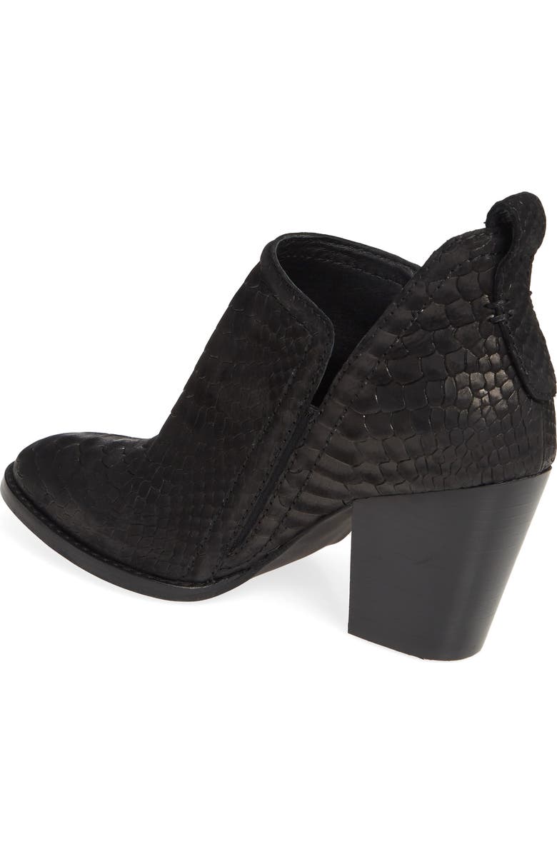 Jeffrey Campbell Rowlan Snakeskin Embossed Bootie, Alternate, color,