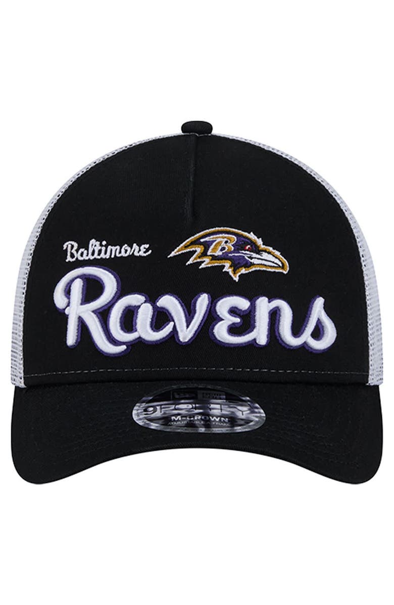 New Era Men
s New Era Black Baltimore Ravens Side Lines 9FORTY Adjustable Hat, Alternate, color, Black