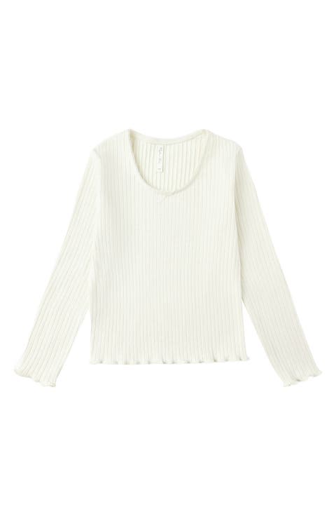 Kids' Ribbed Long Sleeve T-Shirt