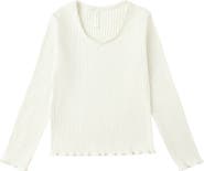 Rylee + Cru Kids' Ribbed Long Sleeve T-Shirt
