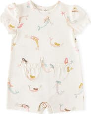 Pehr Kids' Melody Print Puff Sleeve Organic Cotton Romper