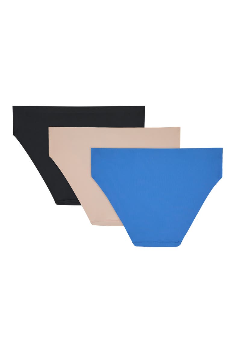 3-Pack Laser Cut Bikini, Alternate, color, BLACK SAND CORNFLOWER BLUE