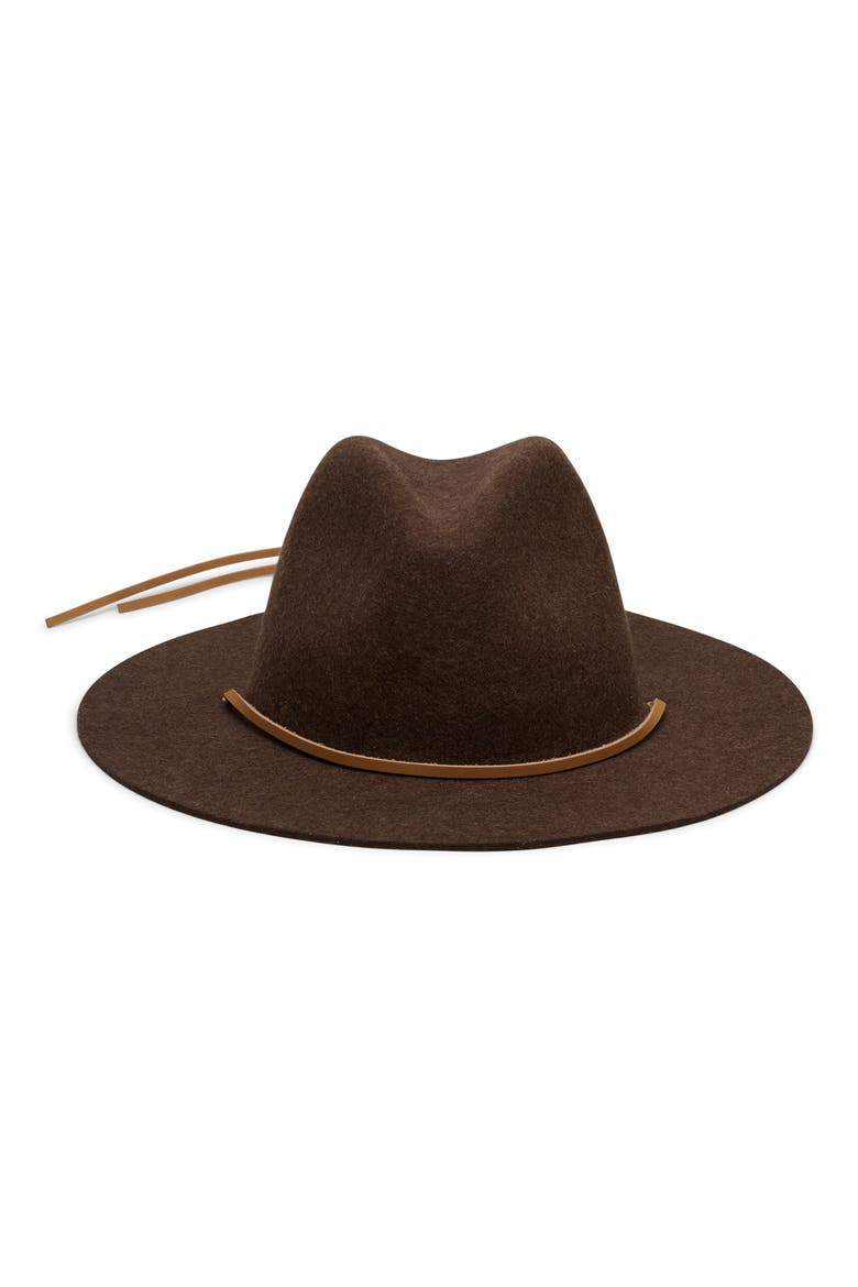 Wool Fedora Hat, Alternate, color, BROWN MARLE
