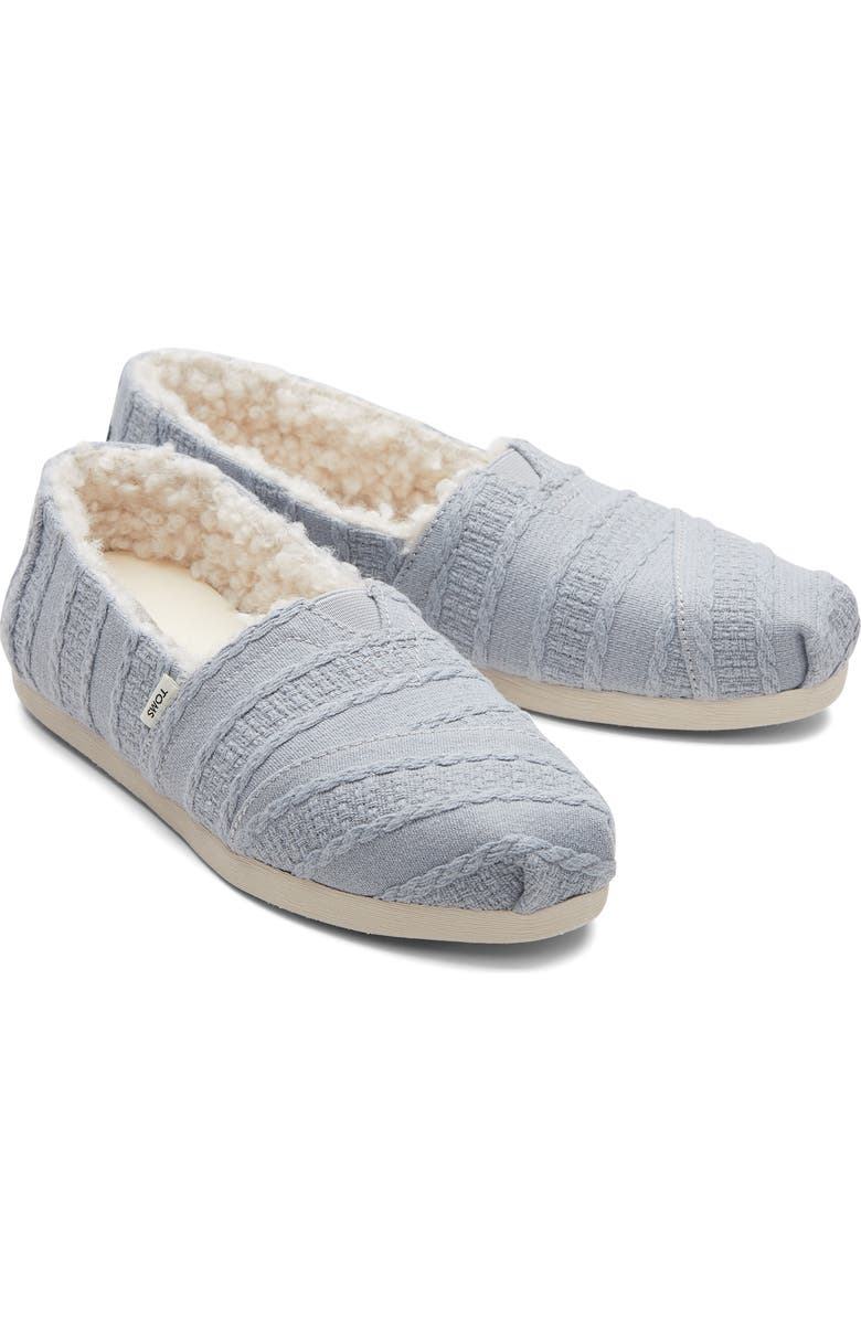 TOMS Faux Shearling Alpargata Slip-On, Main, color,