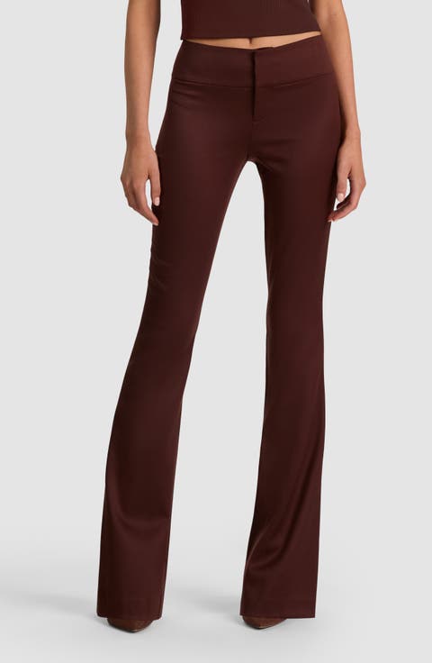 Olivia Satin Flare Wool Blend Pants