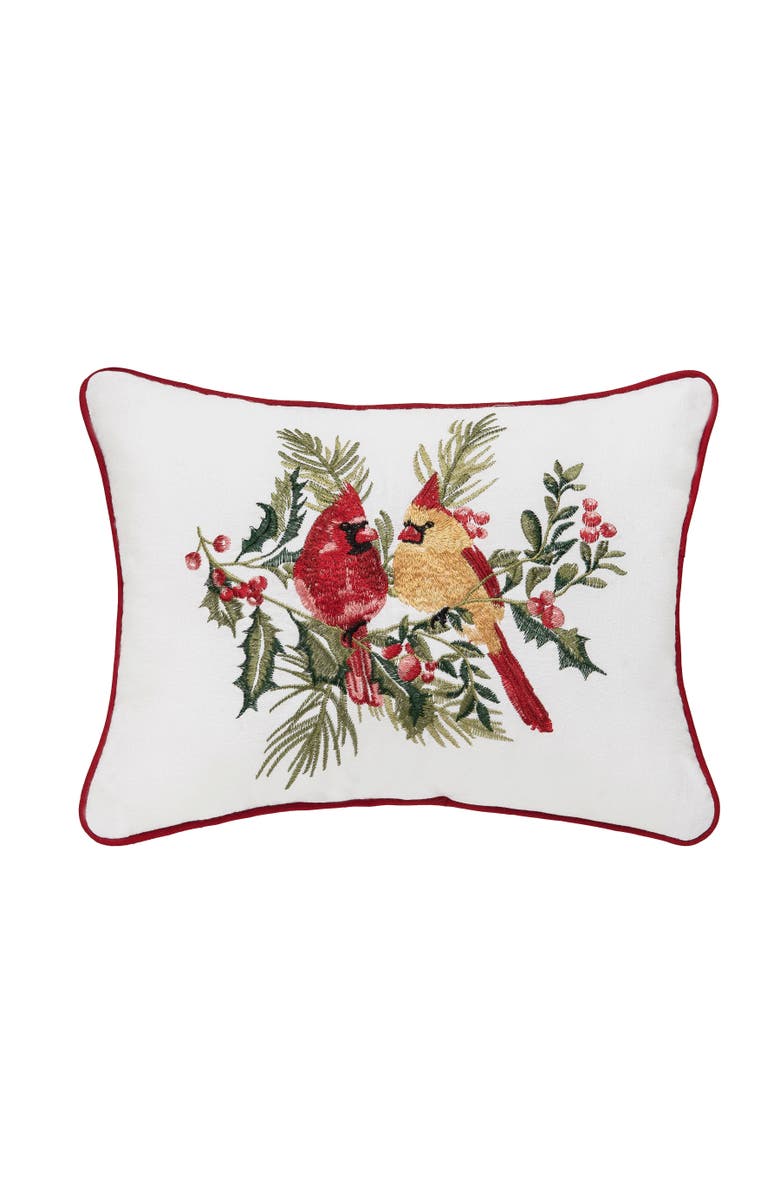 C&F Home Cardinal Duo Berry Botanical Pillow, Main, color, Red