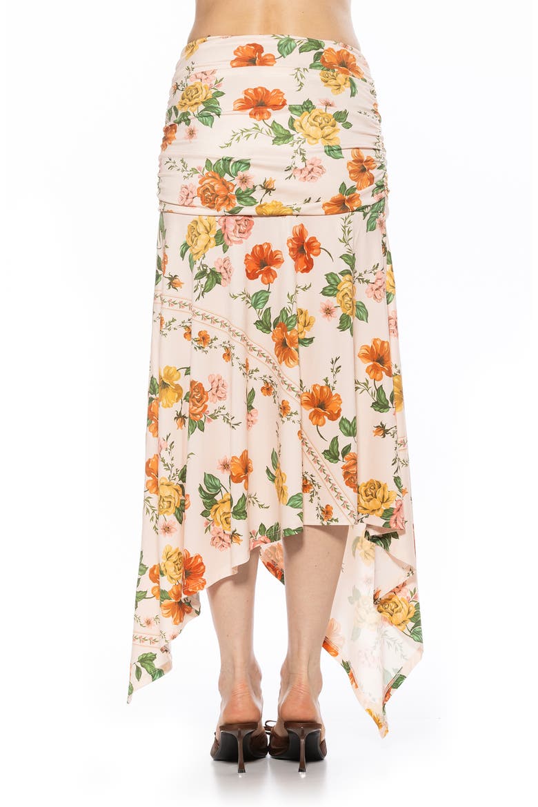 Kennedy Ruched Slit Maxi Skirt, Alternate, color, VINTAGE FLORALS