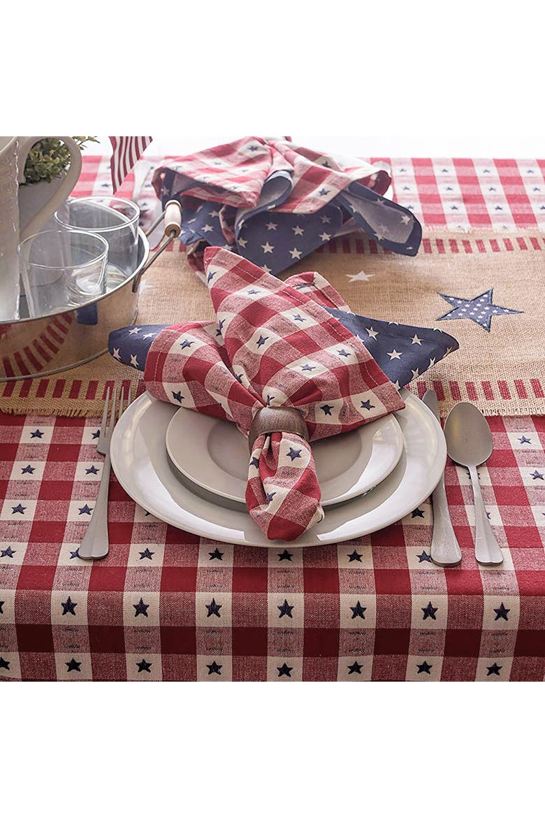 Jute 4th of July Table Runner, Alternate, color, 4th of July