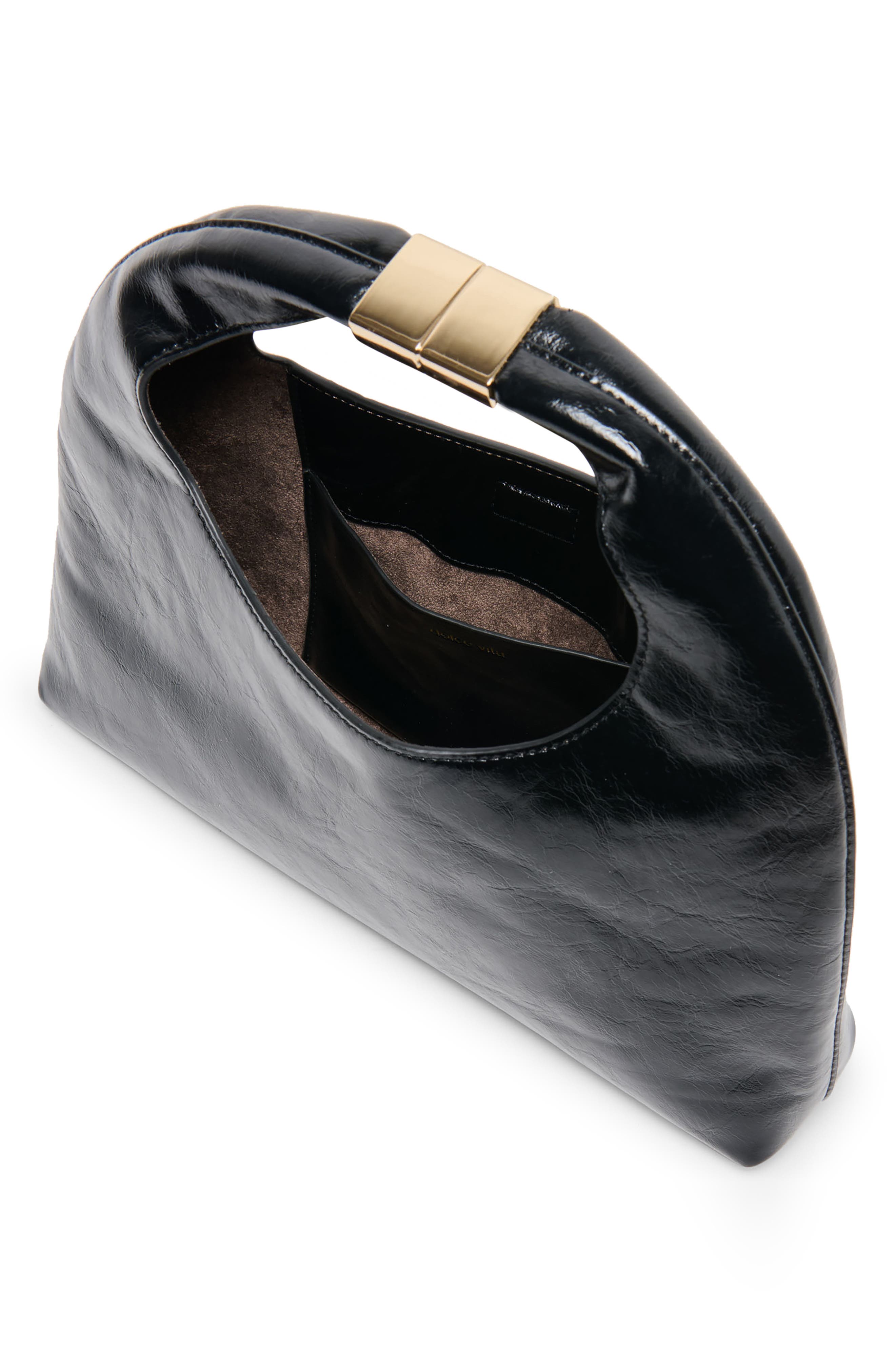 Avina Faux Leather Hobo Bag, Alternate, color, BLACK